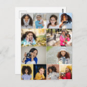 Entwerfen Sie Ihre eigene 12 FotoCollage Postkarte (Vorne/Hinten)