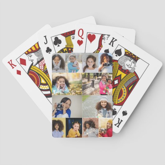 Entwerfen Sie Ihre eigene 12 FotoCollage Spielkarten (Rückseite)