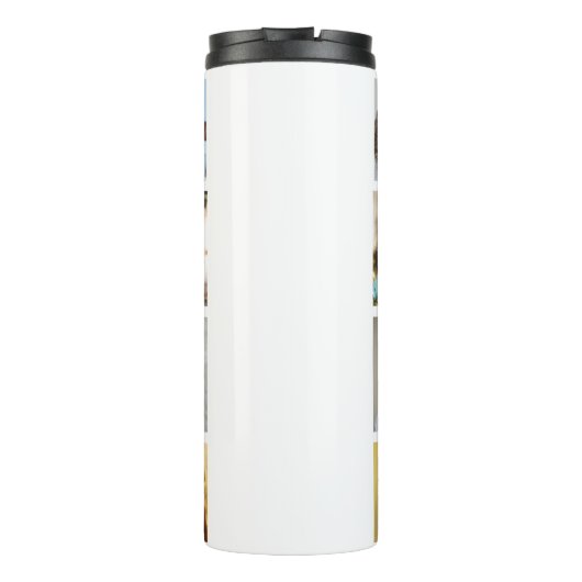 Entwerfen Sie Ihre eigene 12 FotoCollage Thermosbecher (Rückseite)