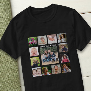 Entwerfen Sie Ihre eigene 13-Foto-Collage-Textfami T-Shirt