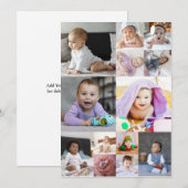 Entwerfen Sie Ihre eigene 13 FotoCollage Ankündigung (Vorne/Hinten)