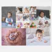 Entwerfen Sie Ihre eigene 13 FotoCollage Fleecedecke (Vorderseite (Horizontal))