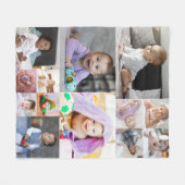 Entwerfen Sie Ihre eigene 13 FotoCollage Fleecedecke (Vorderseite (Horizontal))