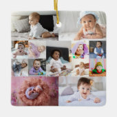 Entwerfen Sie Ihre eigene 13 FotoCollage Keramikornament (Vorderseite)