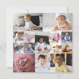 Entwerfen Sie Ihre eigene 14 FotoCollage Dankeskarte