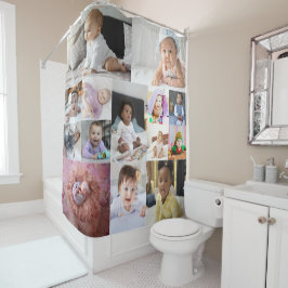 Entwerfen Sie Ihre eigene 14 FotoCollage Duschvorhang