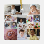 Entwerfen Sie Ihre eigene 14 FotoCollage Keramikornament (Vorderseite)