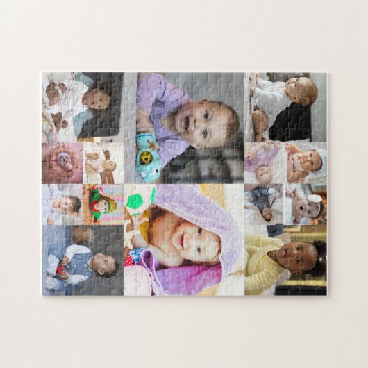 Entwerfen Sie Ihre eigene 14 FotoCollage Puzzle (Horizontal)