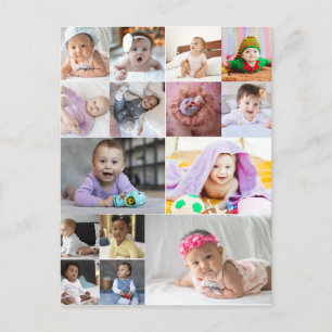 Entwerfen Sie Ihre eigene 15-Foto-Collage  Postkarte