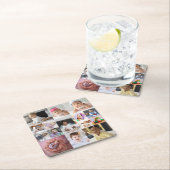 Entwerfen Sie Ihre eigene 15 FotoCollage Rechteckiger Pappuntersetzer (Vor Ort)