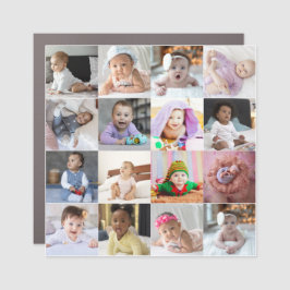 Entwerfen Sie Ihre eigene 16 FotoCollage Auto Magnet