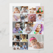 Entwerfen Sie Ihre eigene 16 FotoCollage Dankeskarte (Vorne/Hinten)