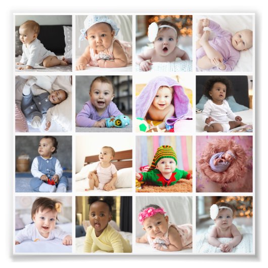 Entwerfen Sie Ihre eigene 16 FotoCollage Fotodruck (Vorne)