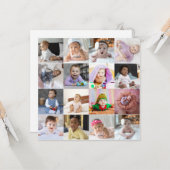 Entwerfen Sie Ihre eigene 16 FotoCollage Karte (Vorderseite/Rückseite Beispiel)