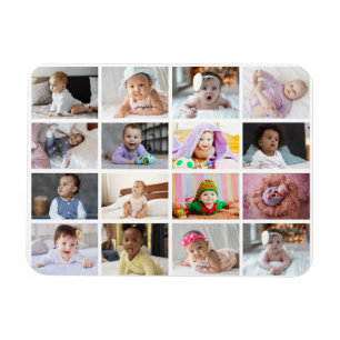 Entwerfen Sie Ihre eigene 16 FotoCollage Magnet