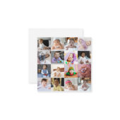 Entwerfen Sie Ihre eigene 16 FotoCollage Mitteilungskarte (Vorderseite/Rückseite Beispiel)