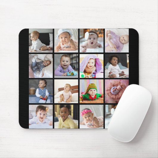 Entwerfen Sie Ihre eigene 16 FotoCollage Mousepad (Mit Mouse)