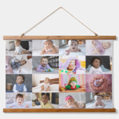 Entwerfen Sie Ihre eigene 16 FotoCollage Wandteppich Mit Holzrahmen (Vorne)