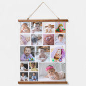 Entwerfen Sie Ihre eigene 16 FotoCollage Wandteppich Mit Holzrahmen (Vorderseite)