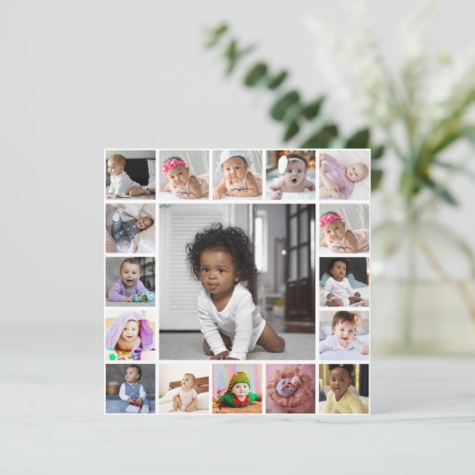 Entwerfen Sie Ihre eigene 17 FotoCollage Ankündigung (Stehend Vorderseite)