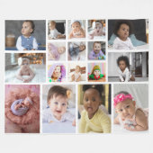 Entwerfen Sie Ihre eigene 17 FotoCollage Fleecedecke (Vorderseite (Horizontal))