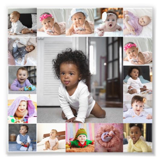 Entwerfen Sie Ihre eigene 17 FotoCollage Fotodruck (Vorne)