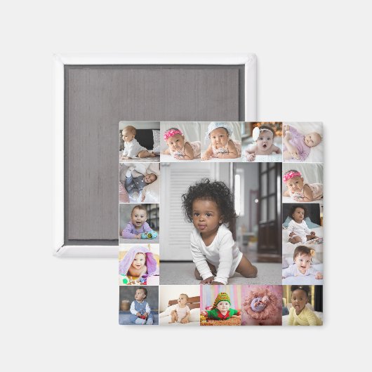 Entwerfen Sie Ihre eigene 17 FotoCollage Magnet (Vorderseite/Rückseite)