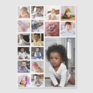 Entwerfen Sie Ihre eigene 17 FotoCollage Magnetkarte