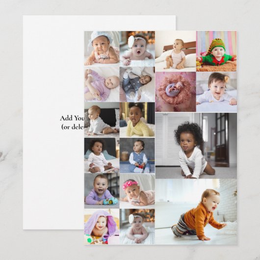 Entwerfen Sie Ihre eigene 18 FotoCollage (Vorne/Hinten)