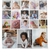 Entwerfen Sie Ihre eigene 18 FotoCollage Duschvorhang (Vorderseite)