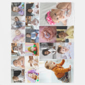 Entwerfen Sie Ihre eigene 18 FotoCollage Fleecedecke (Vorderseite)