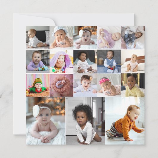 Entwerfen Sie Ihre eigene 18 FotoCollage Karte (Vorderseite)