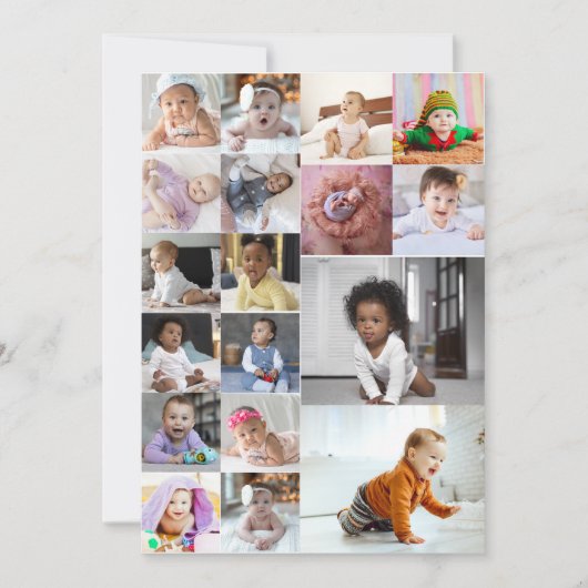 Entwerfen Sie Ihre eigene 18 FotoCollage Karte (Vorderseite)