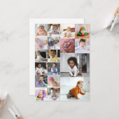 Entwerfen Sie Ihre eigene 18 FotoCollage Karte (Vorderseite/Rückseite Beispiel)