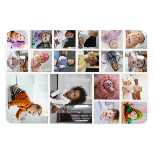 Entwerfen Sie Ihre eigene 18 FotoCollage Magnet (Horizontal)
