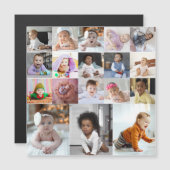 Entwerfen Sie Ihre eigene 18 FotoCollage Magnetkarte (Vorne/Hinten)
