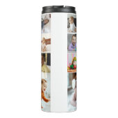 Entwerfen Sie Ihre eigene 18 FotoCollage Thermosbecher (Rückseite)