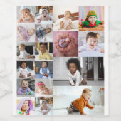 Entwerfen Sie Ihre eigene 18 FotoCollage Weinetikett (Einzelnes Label)