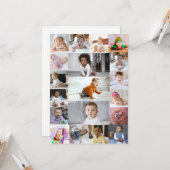 Entwerfen Sie Ihre eigene 19 FotoCollage Karte (Vorderseite/Rückseite Beispiel)