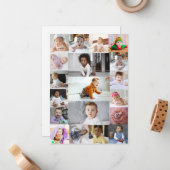 Entwerfen Sie Ihre eigene 19 FotoCollage Mitteilungskarte (Vorderseite/Rückseite Beispiel)