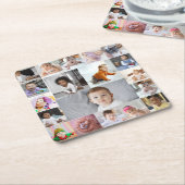 Entwerfen Sie Ihre eigene 19 FotoCollage Rechteckiger Pappuntersetzer (angewinkelt)