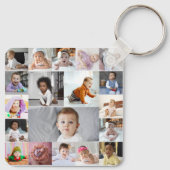 Entwerfen Sie Ihre eigene 19 FotoCollage Schlüsselanhänger (Rückseite)
