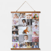 Entwerfen Sie Ihre eigene 19 FotoCollage Wandteppich Mit Holzrahmen (Vorderseite)