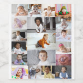 Entwerfen Sie Ihre eigene 19 FotoCollage Weinetikett (Einzelnes Label)