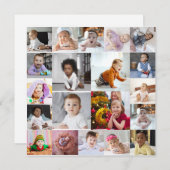 Entwerfen Sie Ihre eigene 20 FotoCollage Dankeskarte (Vorne/Hinten)