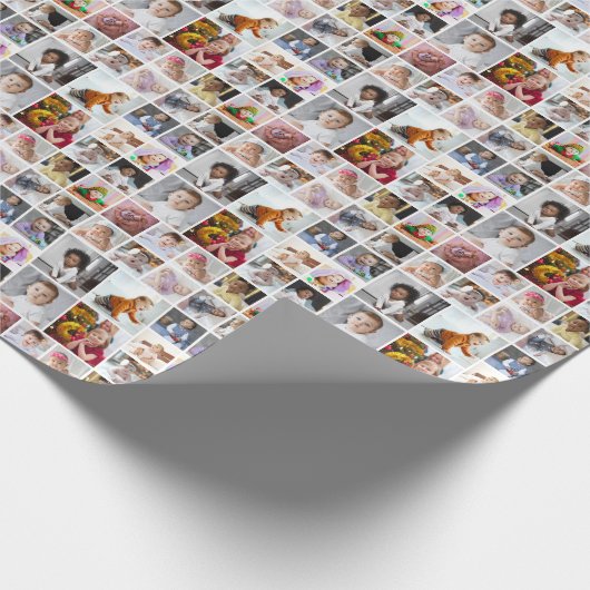 Entwerfen Sie Ihre eigene 20 FotoCollage Geschenkpapier (Ecke)