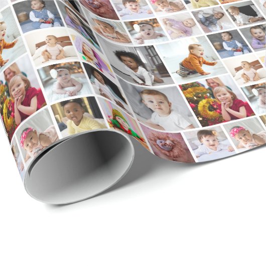 Entwerfen Sie Ihre eigene 20 FotoCollage Geschenkpapier (Rolleneckpunkt)