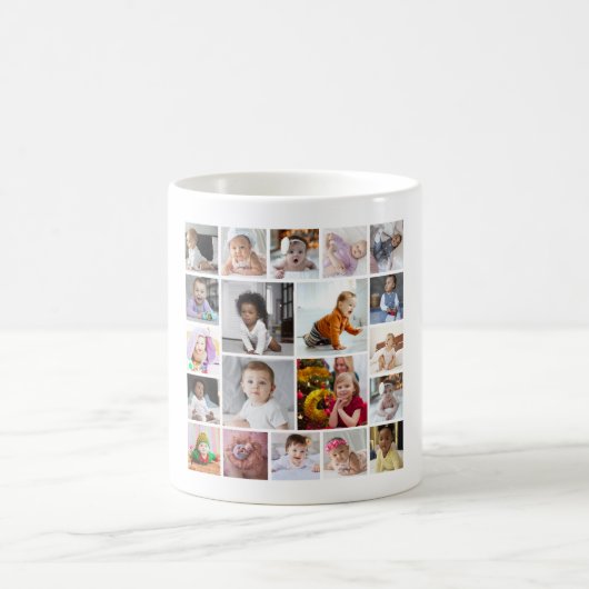 Entwerfen Sie Ihre eigene 20 FotoCollage Kaffeetasse (Mittel)