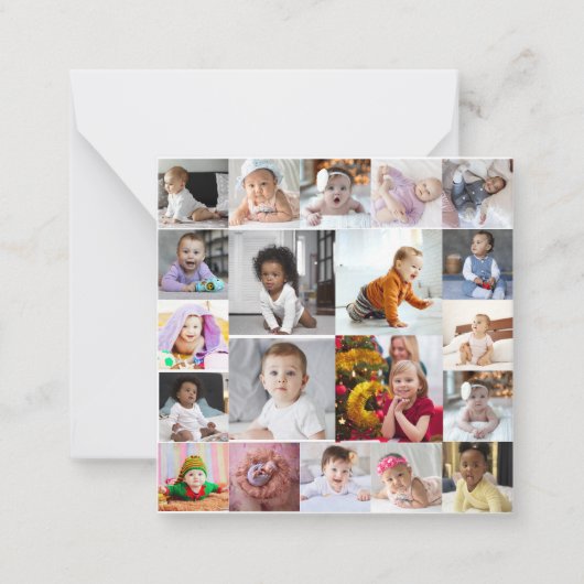 Entwerfen Sie Ihre eigene 20 FotoCollage Mitteilungskarte (Vorderseite)