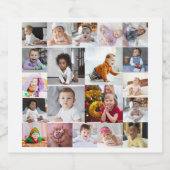 Entwerfen Sie Ihre eigene 20 FotoCollage Schaumweinetikett (Einzelnes Label)